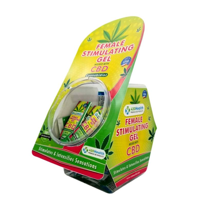 Female CBD Stimulating Gel 50pc Sample Pack Fish Bowl