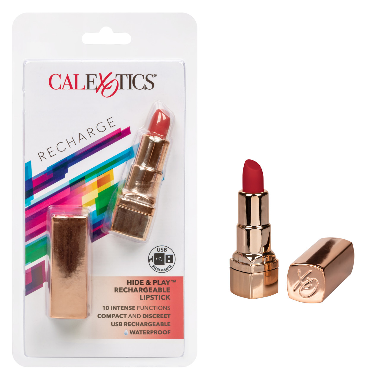 Hide & Play™ Rechargeable Lipstick – Red