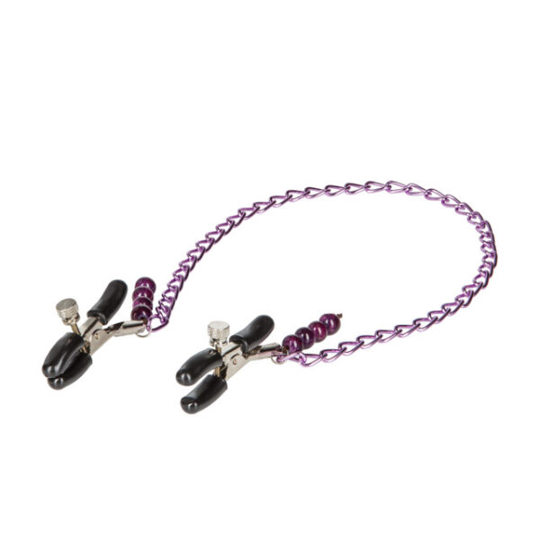 Nipple Play® Purple Chain Nipple Clamps - Image 2