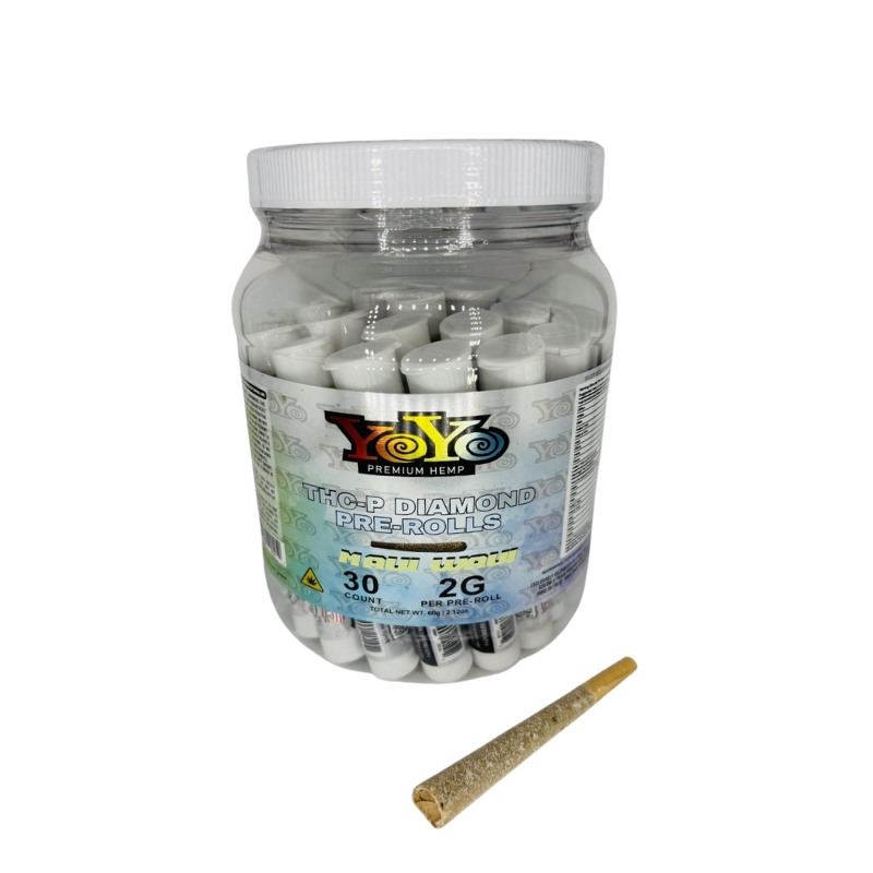 YoYo Premium Hemp THC-P 2G Pre-Rolls Maui Waui 30ct Jar