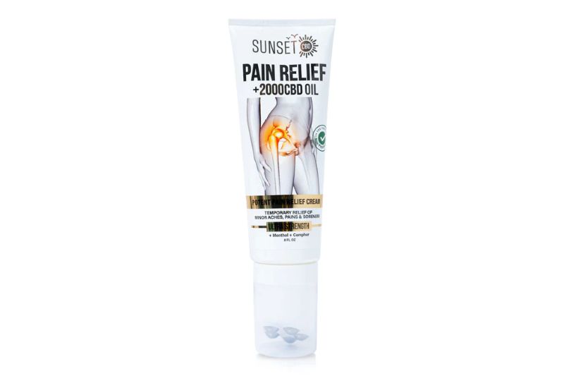 Sunset Pain Relief 2000 CBD Oil Menthol& Camphor With Roller Ball Applicator