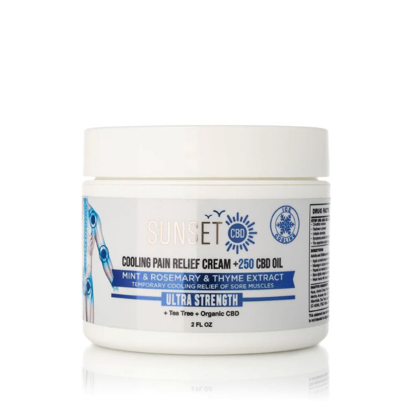 Sunset Cooling Pain Relief Cream 250Mg Mint& Rosemary Thyme Extract