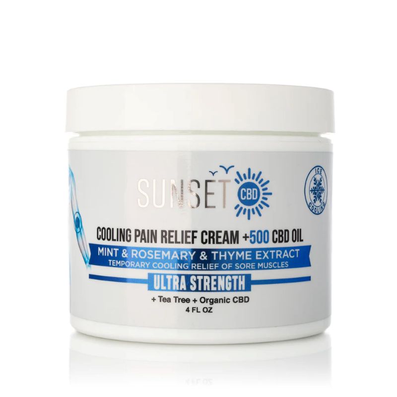 Sunset Cooling Pain Relief Cream 500 Mg Mint& Rosemary Thyme Extract