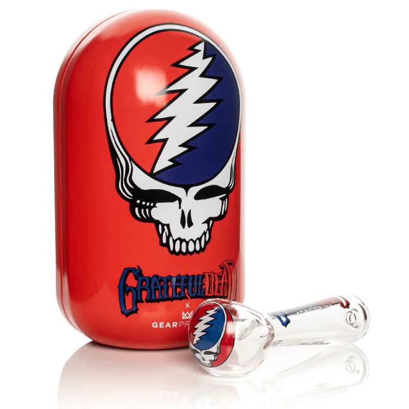 Grateful Dead 4.5″ Steal Your Face Spoon Hand Pipe in Collectible Tin