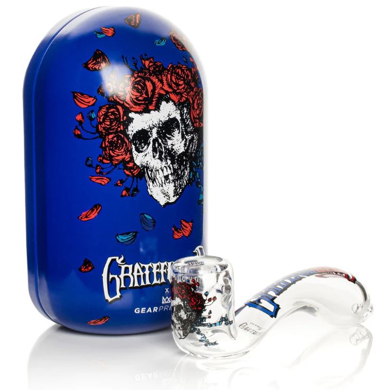 Grateful Dead 5.5″ Bertha Sherlock Hand Pipe in Collectible Tin