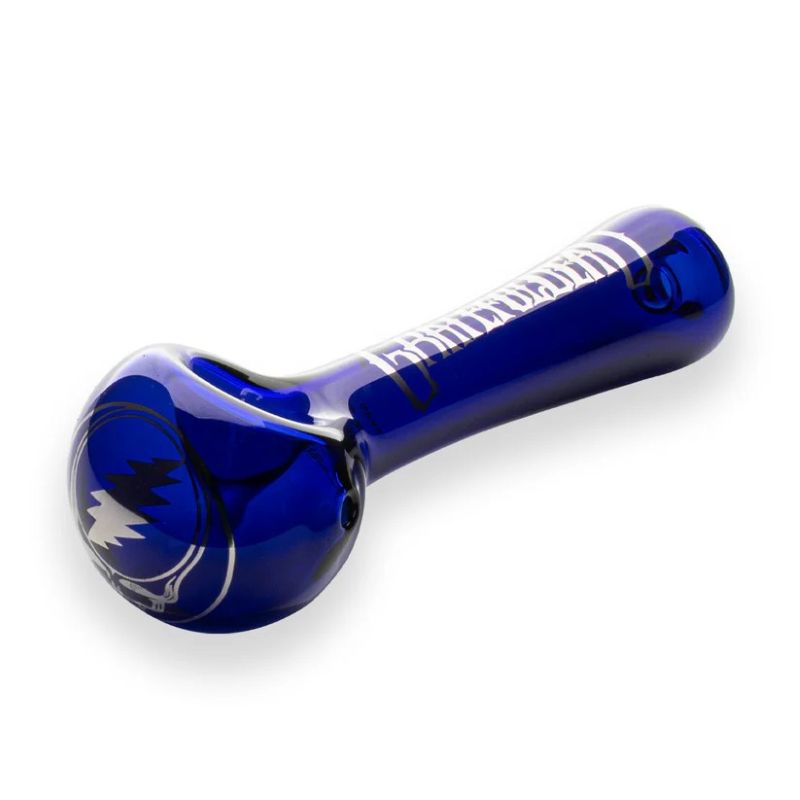Grateful Dead 4.5″ Blue & Silver Steal Your Face Spoon Hand Pipe