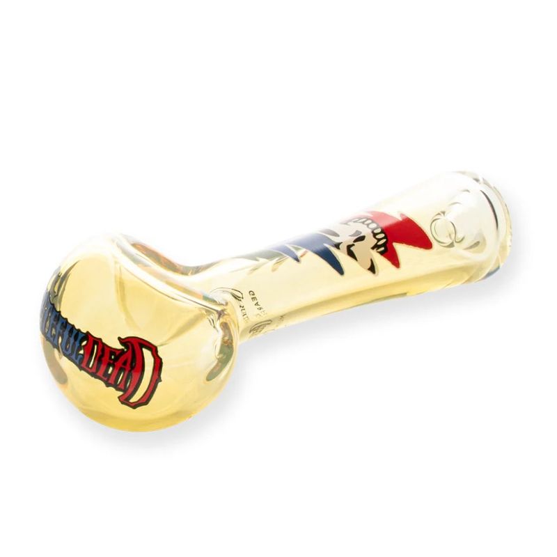 Grateful Dead 4.5″ Colour Changing Stealie in Bolt Spoon Hand Pipe